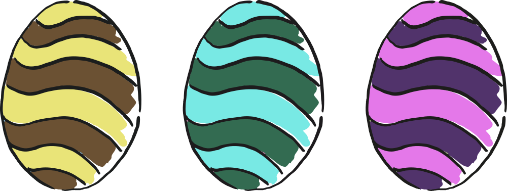OnlineLabels Clip Art - Easter Eggs 1
